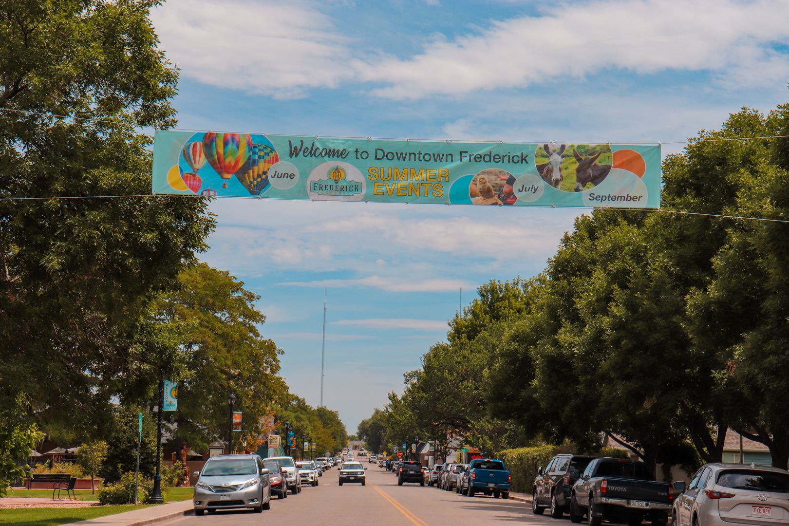 A landscape of Downtown Frederick
