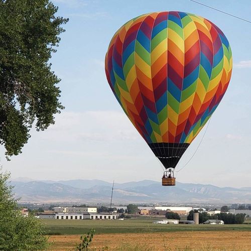 [Image Description: An image of a colorful hot air balloon floating in the sky]