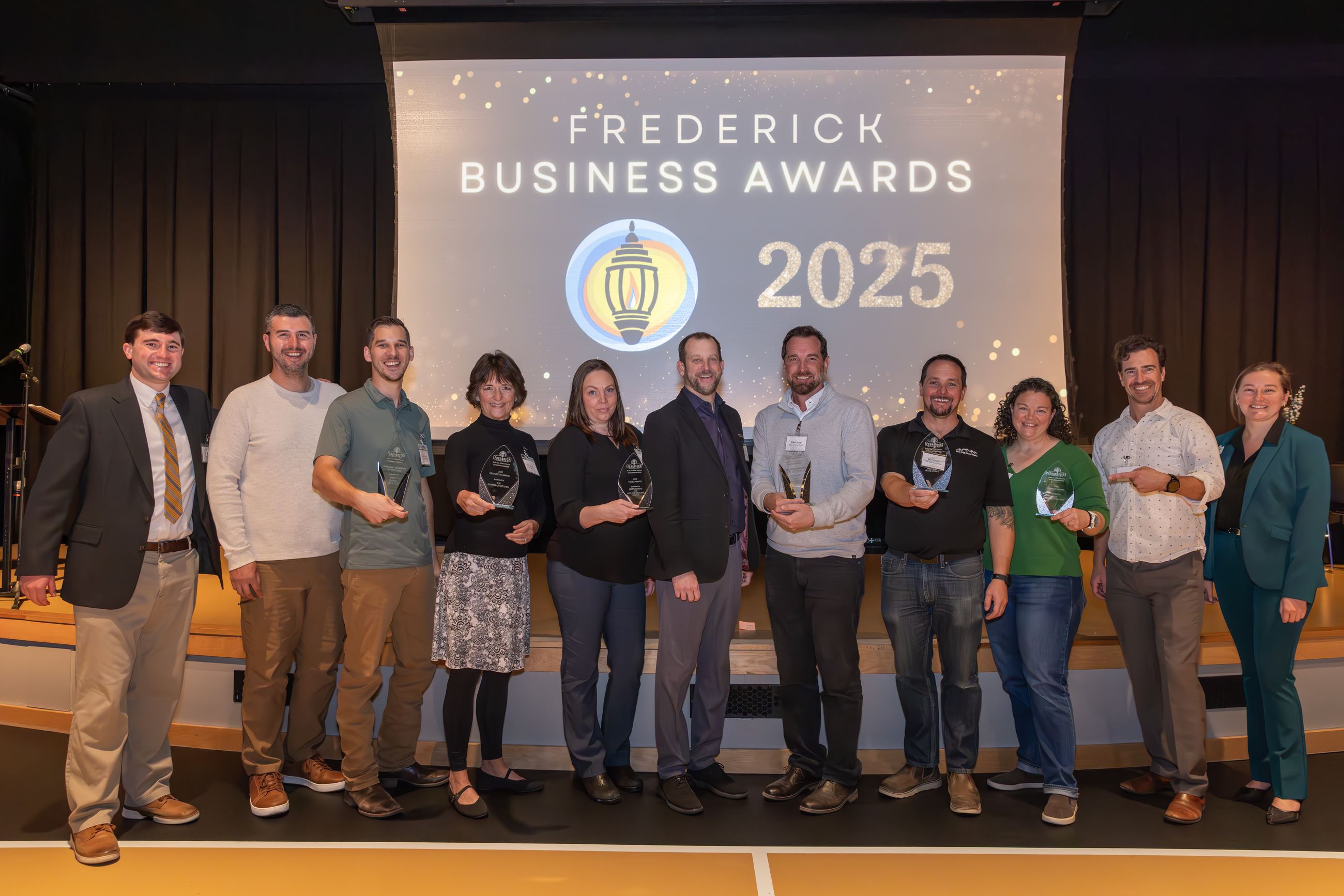 A group of winners at the 2025 Frederick Business Awards