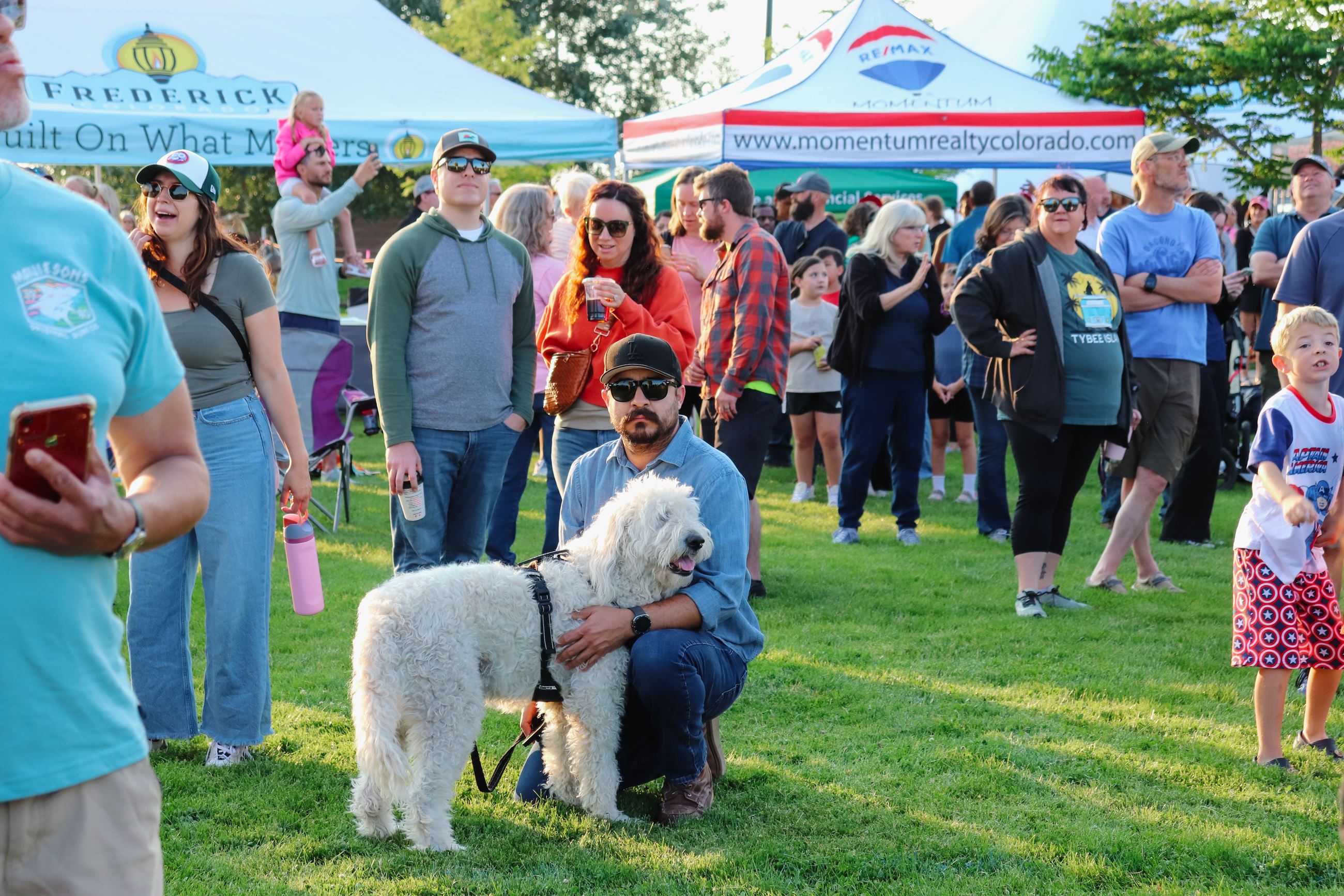 A group of people at an event