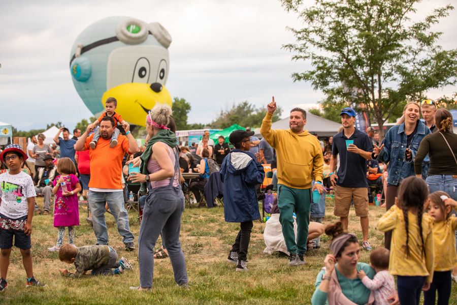 Families and kids enjoying outdoor activities at Frederick in Flight.